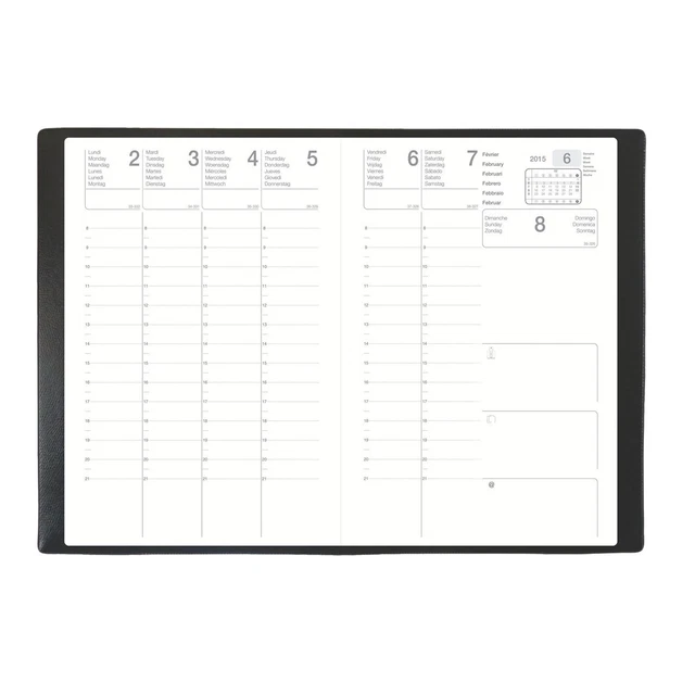 EXDI SEPT 27 Agenda Semainier Scolaire 2023/2024 Noir Format 21x27cm