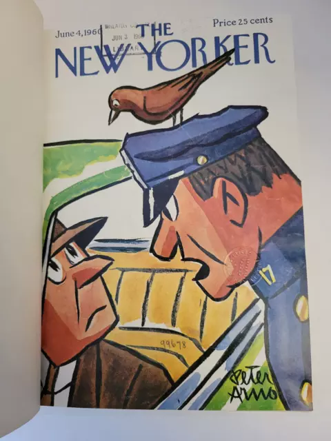New Yorker June-Aug 1960 Bound Volume #36 11 Issues Peter Arno Cover Ads