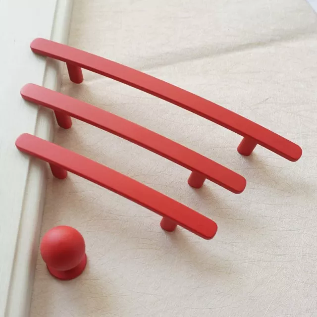 3" 3.78" 5" Red Knob Drawer Pulls Cabinet Door Handle Dresser Pull Handles