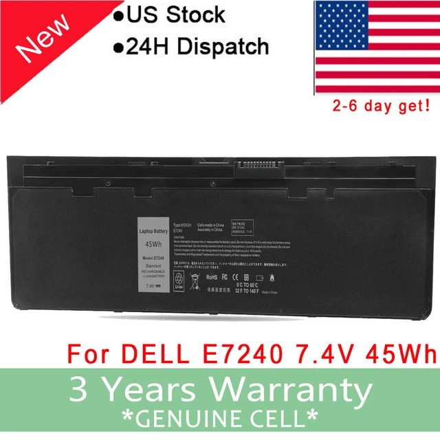 Battery For  DELL Latitude E7240 Ultrabook E7250 GVD76 WD52H KWFFN VFV59 HJ8KP