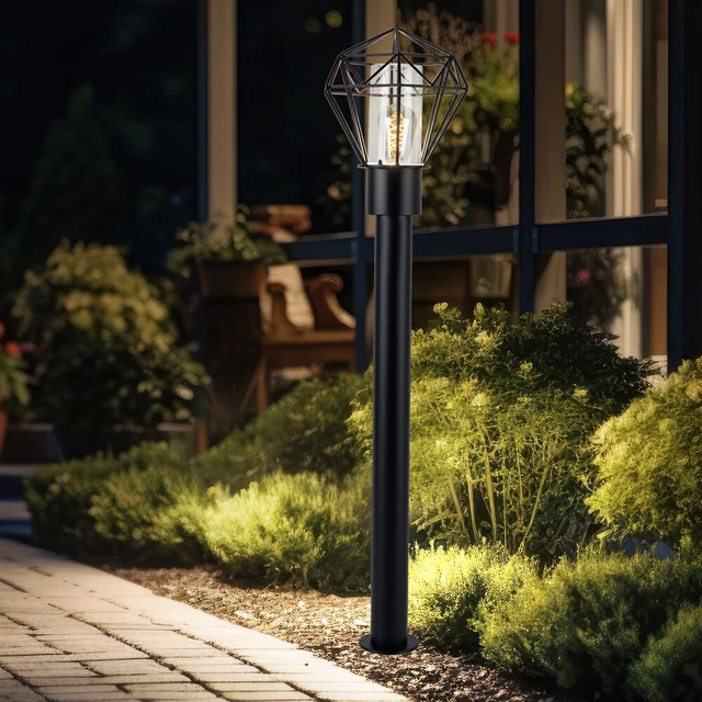 LAMPE LAMPADAIRE LAMPE à Pied Prises Acier Inoxydable Argent Borne