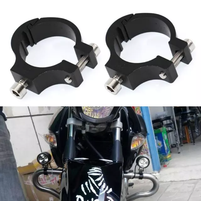 2pcs Motorcycle Bike Handlebar Fork Tube Clamp Bracket Headlamps ~us R7N0