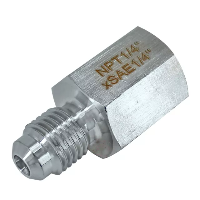 HFS(R) 1/4" Female NPT to 1/4" Male SAE Fitting Adapter Stainless Steel 304