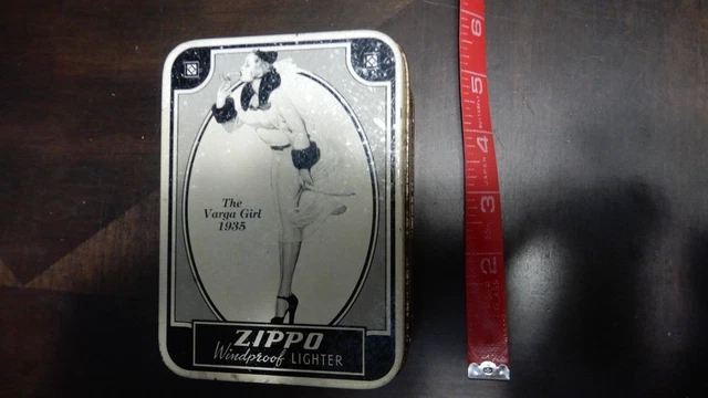 Vintage Zippo The Varga Girl Empty Tin Box ONLY NO LIGHTER