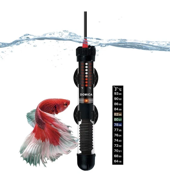 25W Mini Aquarium Heater, Submersible Heater for Small Fish Tank (1-5 gallons)