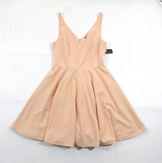 LULUS Womens Darling Delight Skater Dress Blush Fit Flare Sz S NEW DEFECT