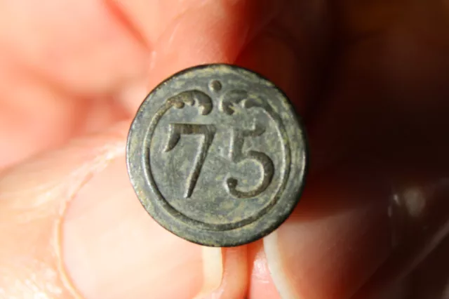 Uniformknopf "75. Linie", klein, Frankreich Napoleon, Großgörschen 1813