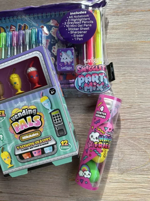 NEW SMIGGLE STATIONERY Sets Bulk Lot Gel Pens Erasers Notepad