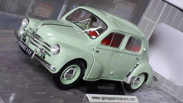 RENAULT,4CV,1956,VERT,D'EAU,SOLIDO,S1806602,1/18ème,voiture,miniature,collection