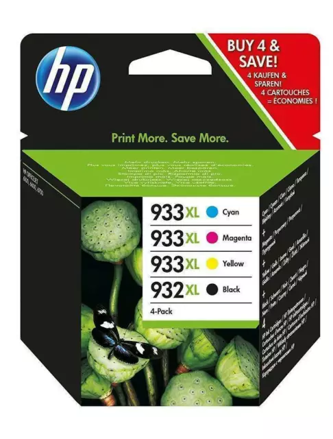 Genuine HP 932XL 933XL Black & Colour Ink Cartridges Multipack (C2P42AE)