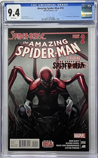 CGC 9.4 AMAZING SPIDER-MAN #10 1st appearance of SPIDER-PUNK Marvel 2015
