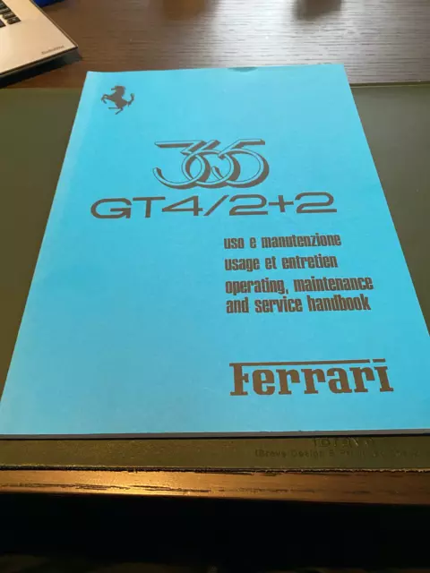 Ferrari 365 GT4 2+2  Maintenance Service Manual Workshop Technical Instruction