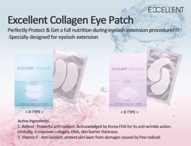 Excellent Lint Free Eye Gel Patches A, B Type - Eyelash Extensions