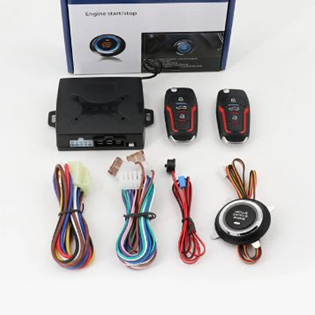 Keyless Entry Engine Start Alarm System Push Button Remote Control Start Locking
