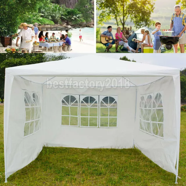 3x3m Festzelt PE Gartenzelt Pavillion Partyzelt Bierzelt wasserdicht Seitenteile