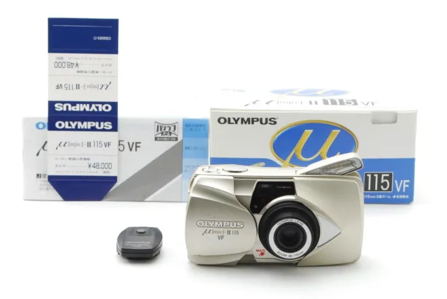 [Near MINT in Box] Olympus μ Mju II 115 VF 35mm Point & Shoot Film Camera JAPAN