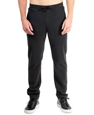 Natori Mens Classic-Fit French Terry Caviar L BLACK Size LARGE S/S