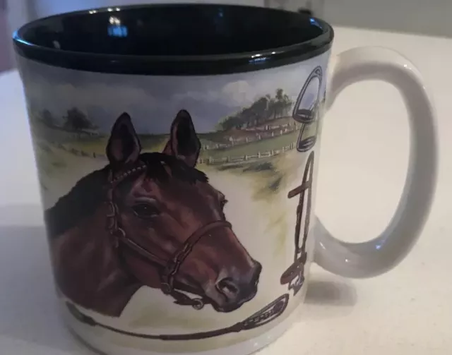 2005 Burton &  Burton Horse Equine 3.5 “ Coffee Tea Mug Cup Ceramic Bogart, GA