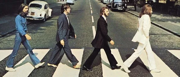The Beatles Abbey Road 12x36 in. John Paul George Ringo Original 1998 Published