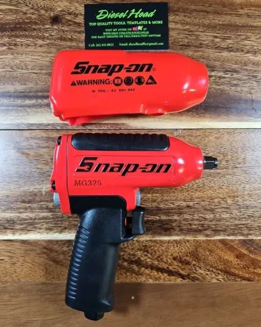 *NEW* Snap On MG325 RED COMPACT 3/8" Drive Air Impact With Protective Boot
