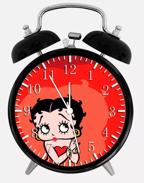 Betty Boop Alarm Desk Clock 3.75" Home or Office Decor W238 Nice For Gift