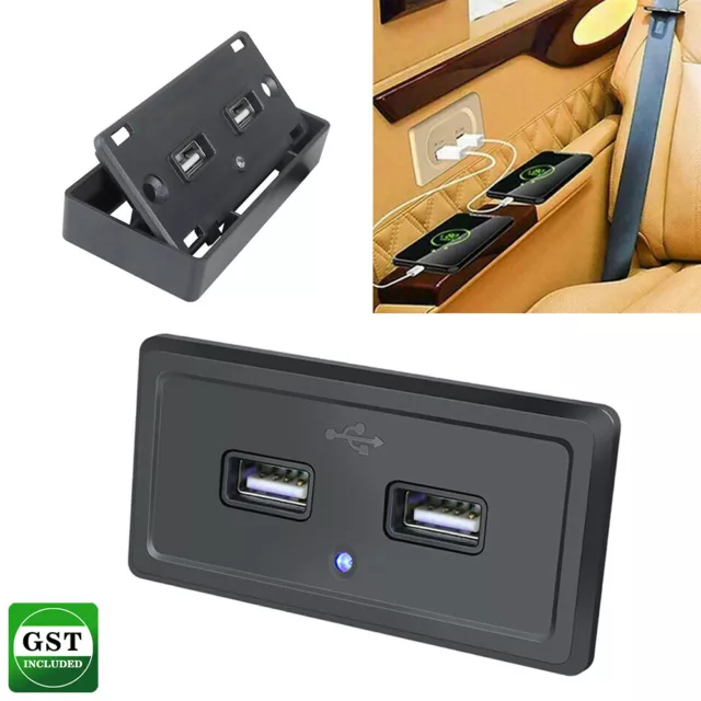 3.1A Dual USB Port Fast Charger Socket Power Outlet Panel 12V Motorcycle Car RV