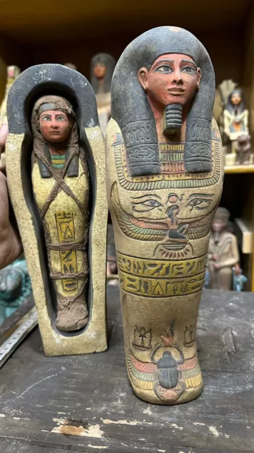 ANCIENT EGYPTIAN ANTIQUITIES EGYPTIAN Coffin Of Shabti Ushabti Contain Mummy BC