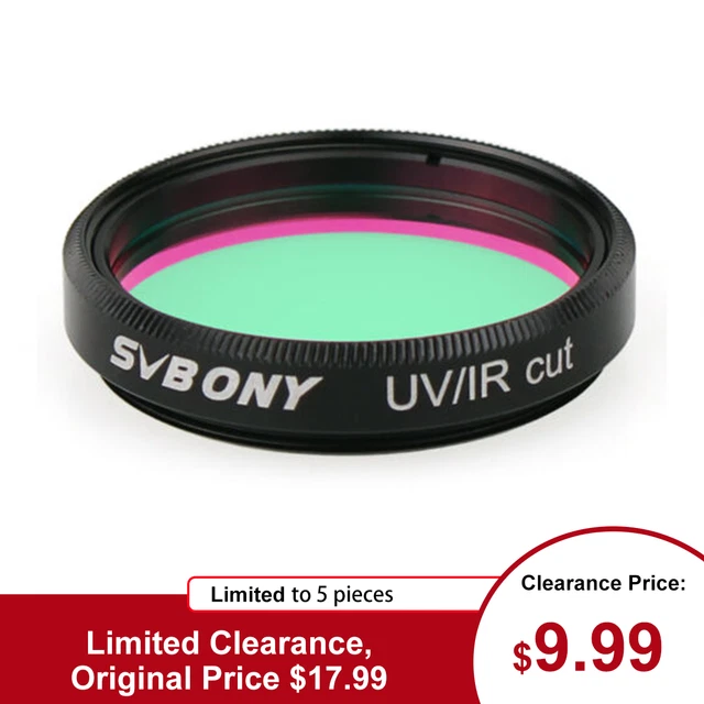 1.25& UV/IR CUT Block InfraRed Filter for DSLR/CCD Cameras Telescope