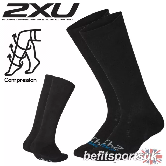 2Xu Compression Laufsocken 24/7 Recovery Baumwolle Lange Wade Herren Damen