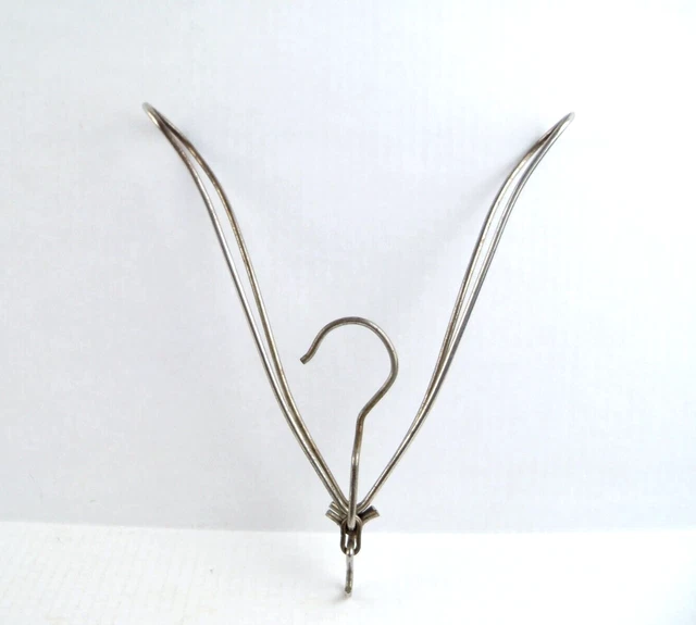 Vintage Metal FOLDING CLOTHES HANGER with HOOK, Collapsible, Perfect for Travel