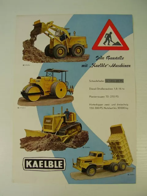 Originales Werbe Prospekt Kaelble Bau Maschinen