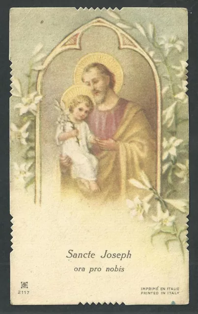 Estampa antigua de San Jose andachtsbild santino holy card santini