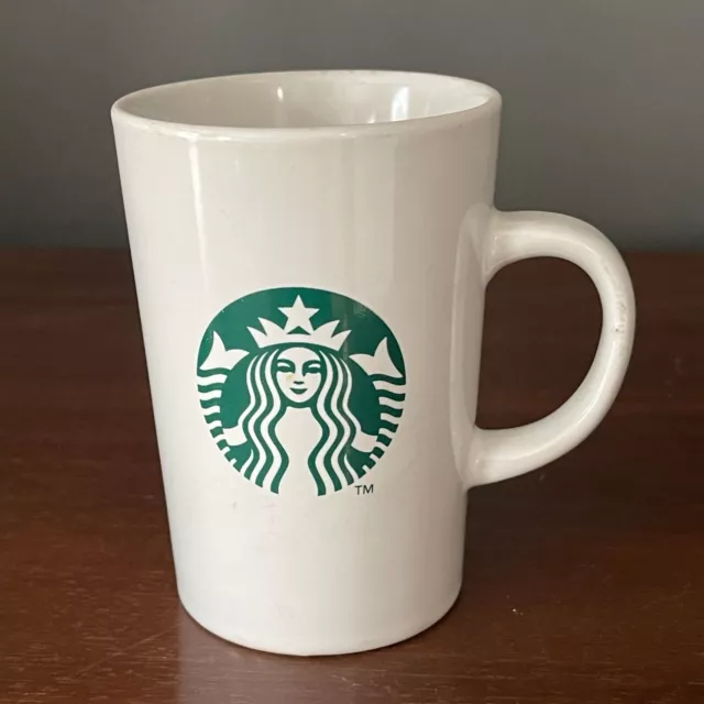 2011 Starbucks Ceramic White Green Mermaid Siren Logo Coffee Mug 10.6 oz