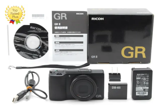 SH:66【TOP MINT w/Box】Ricoh GR II GR2 16.2MP Black Compact Digital Camera JAPAN