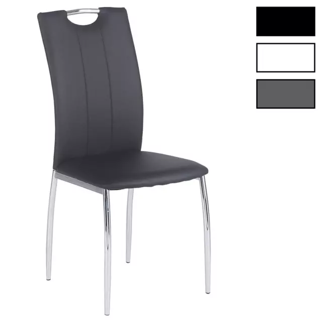 4er SET Esszimmerstuhl Essstuhl Essgruppe Sitzgruppe, 4 Stühle grau schwarz weiß