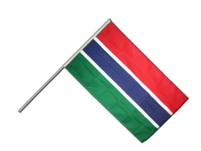 Stockflagge Stockfahne Gambia 60x90cm Fahne Flagge mit Stock