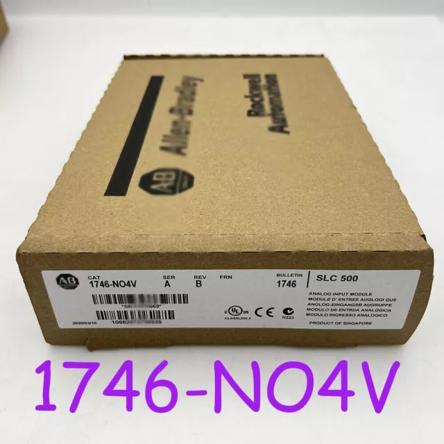 New Allen-Bradley AB 1746-NO4V SER A SLC 500 Analog Output Module 1746NO4V