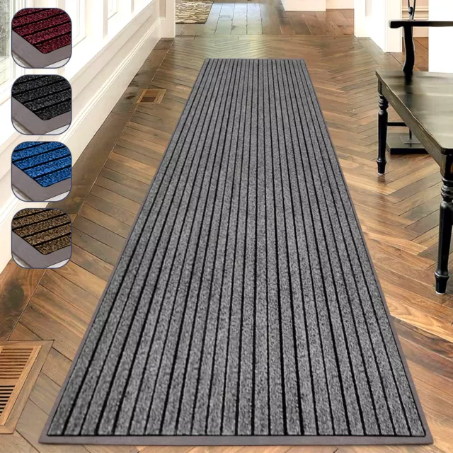 Non Slip Rubber Door Mat Indoor Outdoor Heavy Duty Washable Rug Welcome Door Mat