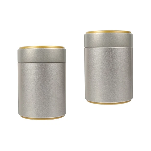 2 Pack Tinplate Tea Stainless Steel Snack Containers Loose Tea