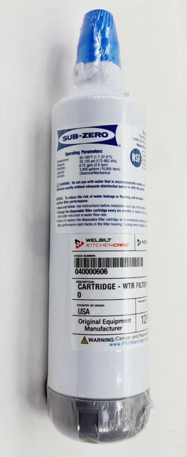 Manitowoc Sub-Zero 040000606 CARTRIDGE WATER & ICE FILTER Sealed