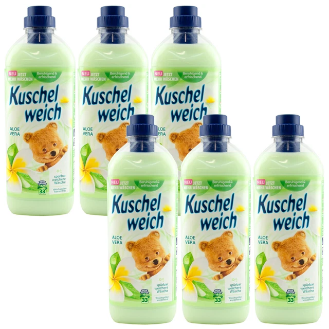 Kuschelweich Fabric Softener Aloe Vera 6 X 33.8oz 33 Wl Noticeably Softer