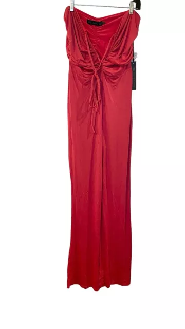 House of Harlow 1960 x REVOLVE Lorenza Jumpsuit in Red Twist Halter Jersey L 3