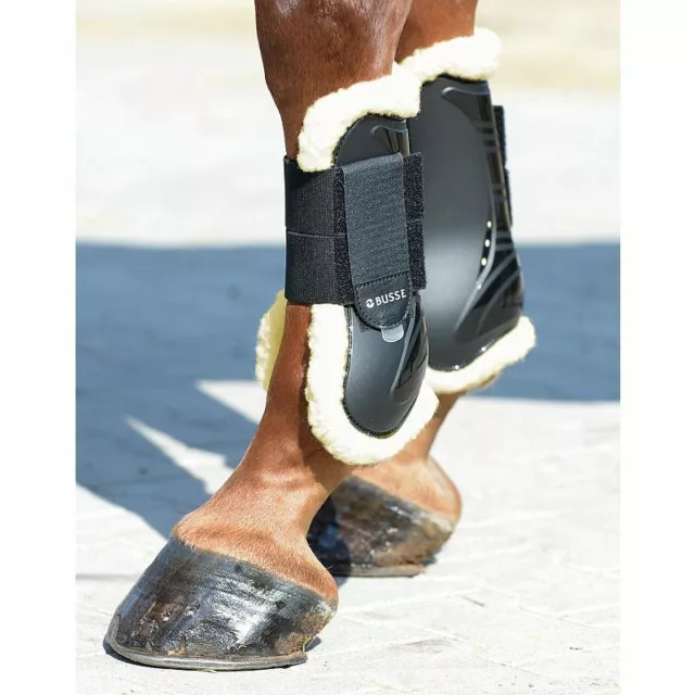 Busse Bounce Front Tendon Boots, Ventilated, Faux-Fur Lined, Half-Price Sale!