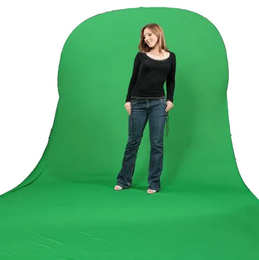 BRESSER Falthintergrund BR-TR11 180 x 240 +240cm Chromakey Grün mit grüner