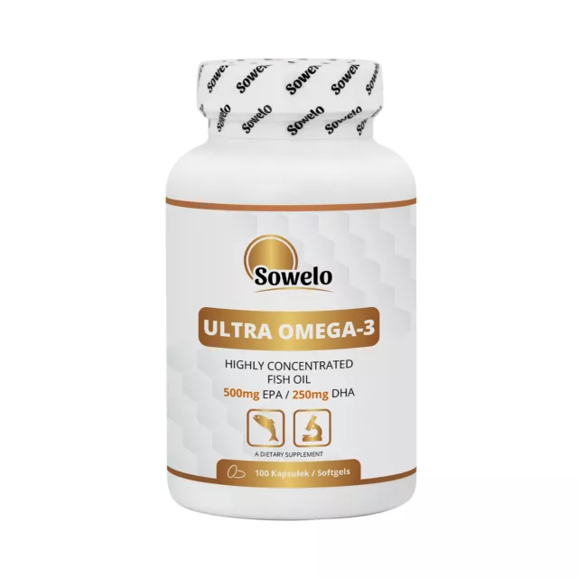 SOWELO OMEGA 3 Softgels ULTRA CONCENTRATED 500mg EPA 250mg DHA