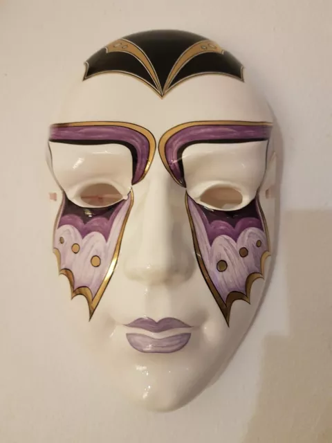 Wandmaske Designermaske WEV - K. Dreiling Signiert - Porzellan venezianische Art