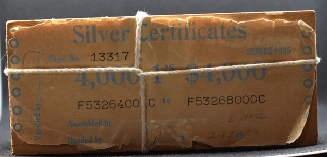 1935 Series US $1 Silver Certificate Block