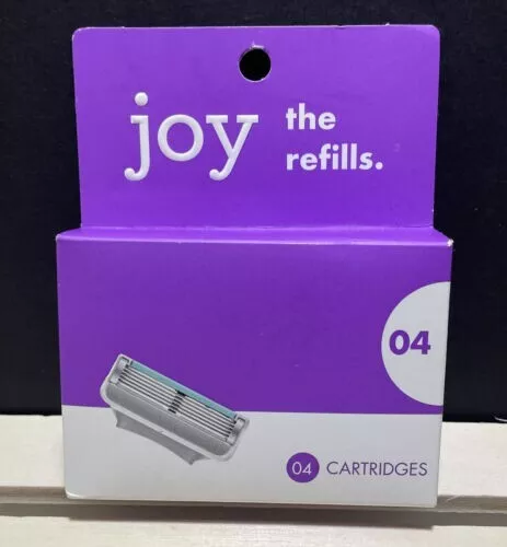 Gillette Joy The Refills 4 cartuchos de afeitar 5 hojas NUEVOS SELLADOS