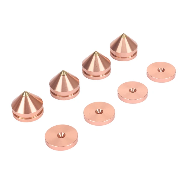 Almohadillas para pies de aislamiento de altavoz (oro rosa) 4 piezas almohadillas para pies picos para pies para