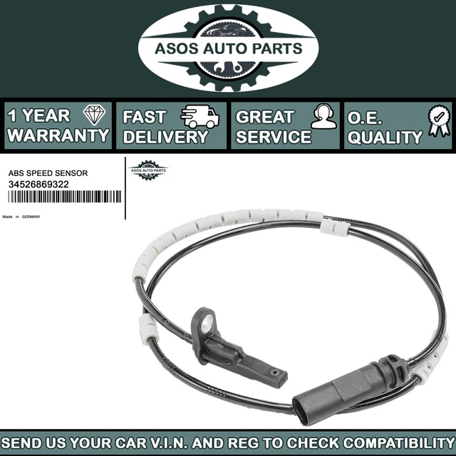 SENSORE DI VELOCITÀ ABS POSTERIORE adatto a BMW 1 2 3 4 F20 F21 F30 F31 F80 F32 F33 F82 F83